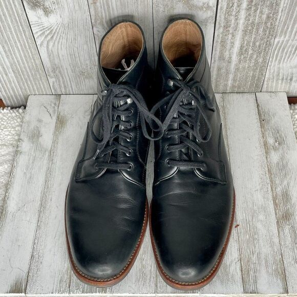 Mens Warfield & Grand Ankle Black Leather Boots Size 10 - Picture 6 of 9
